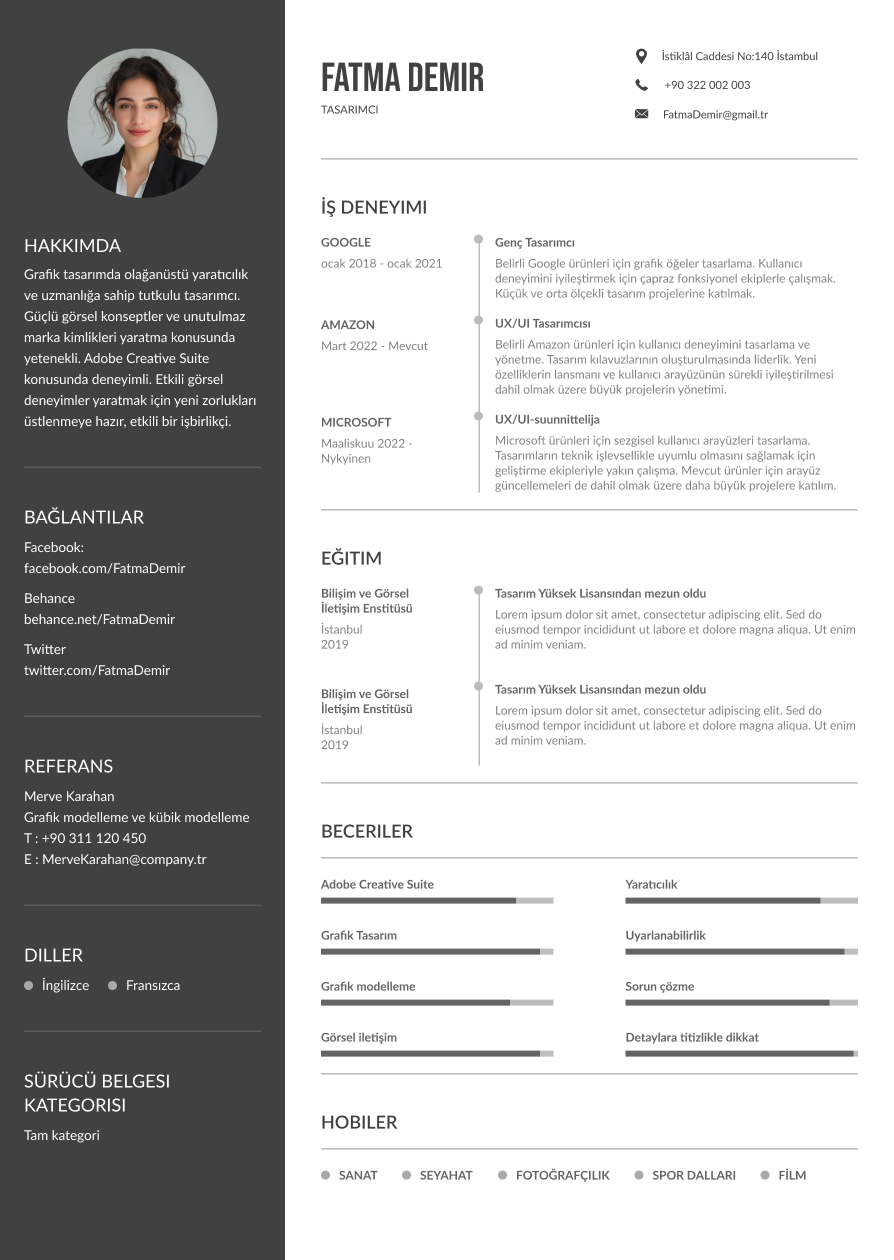 Budapest CV Şablonu